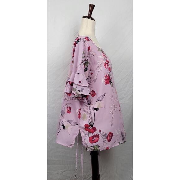 Maurices Polyester Women's XXL Pink Blouse - Picture 4 of 6